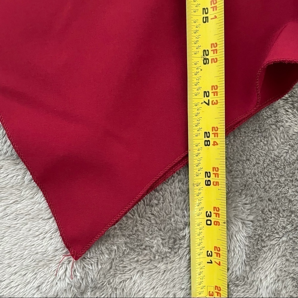 Dressfo Asymmetrical Button Sweetheart Red Dress Women's Size M Party Retro - Picture 9 of 9